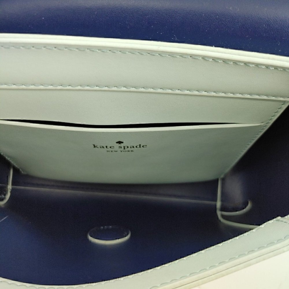 KATE SPADE Putnam Drive Caressa Crossbody Handbag Shoulder Bag Light Blue / Navy - Picture 12 of 12